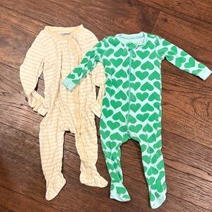 Green Heart and Cream footies. 9 months